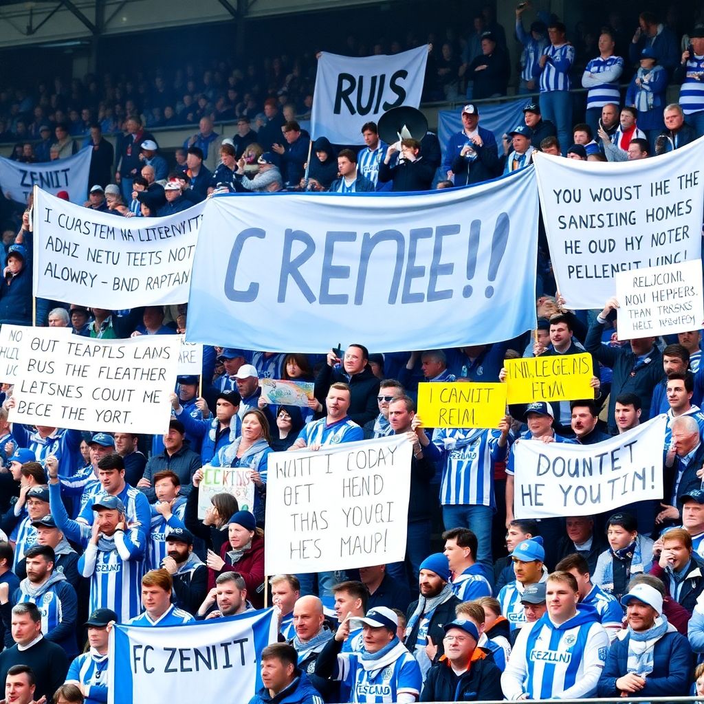 Футбольные гэги и юмор в фанатских секторах северной столицы