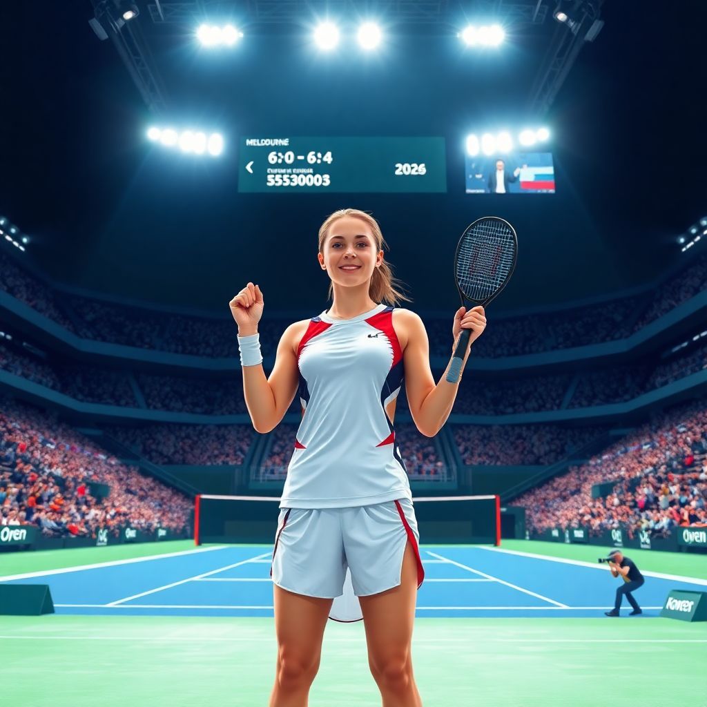 18-летняя русская сенсация Андреева повторила рекорд Курниковой на australian open