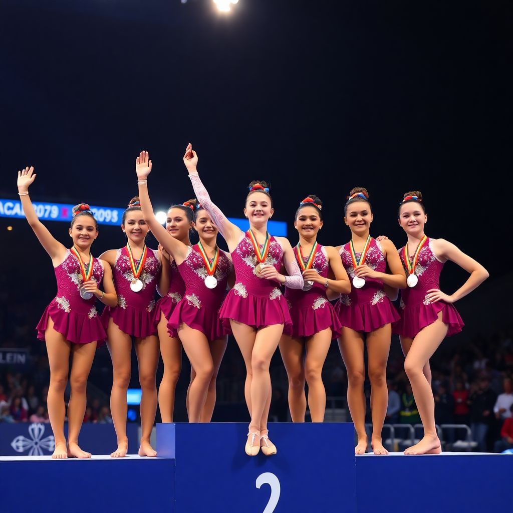 Фото победительниц чемпионата по художественной гимнастике академии Алины Кабаевой